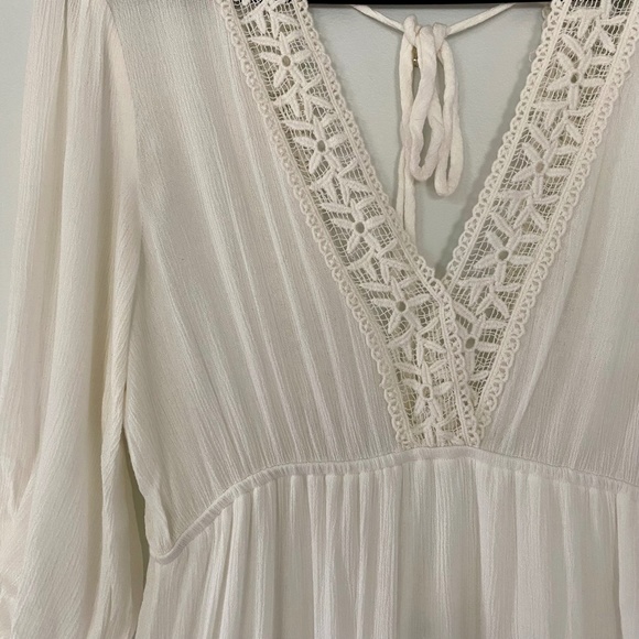 California Moonrise White Crochet Mini Dress - Picture 2 of 6